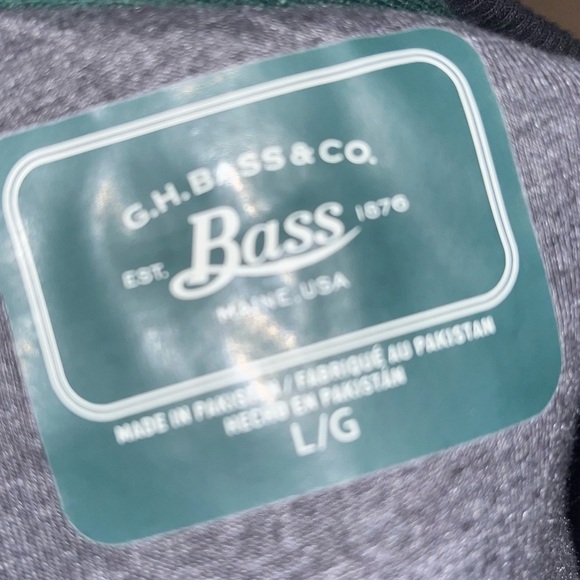 G.H Bass Long Sleeve Thermal Crew Neck Top Black - Picture 2 of 2